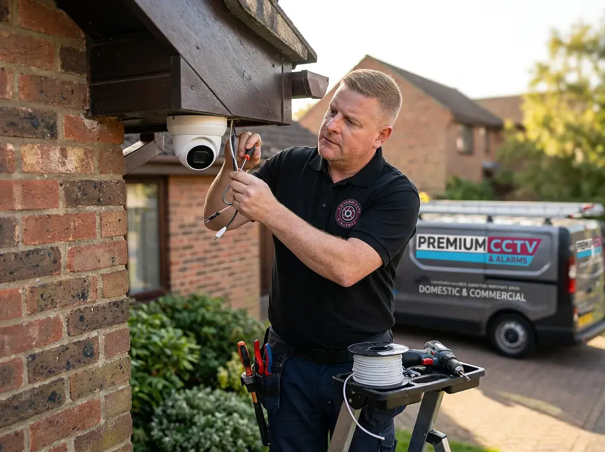 CCTV installation mid-terrace Nantyffyllon Maesteg