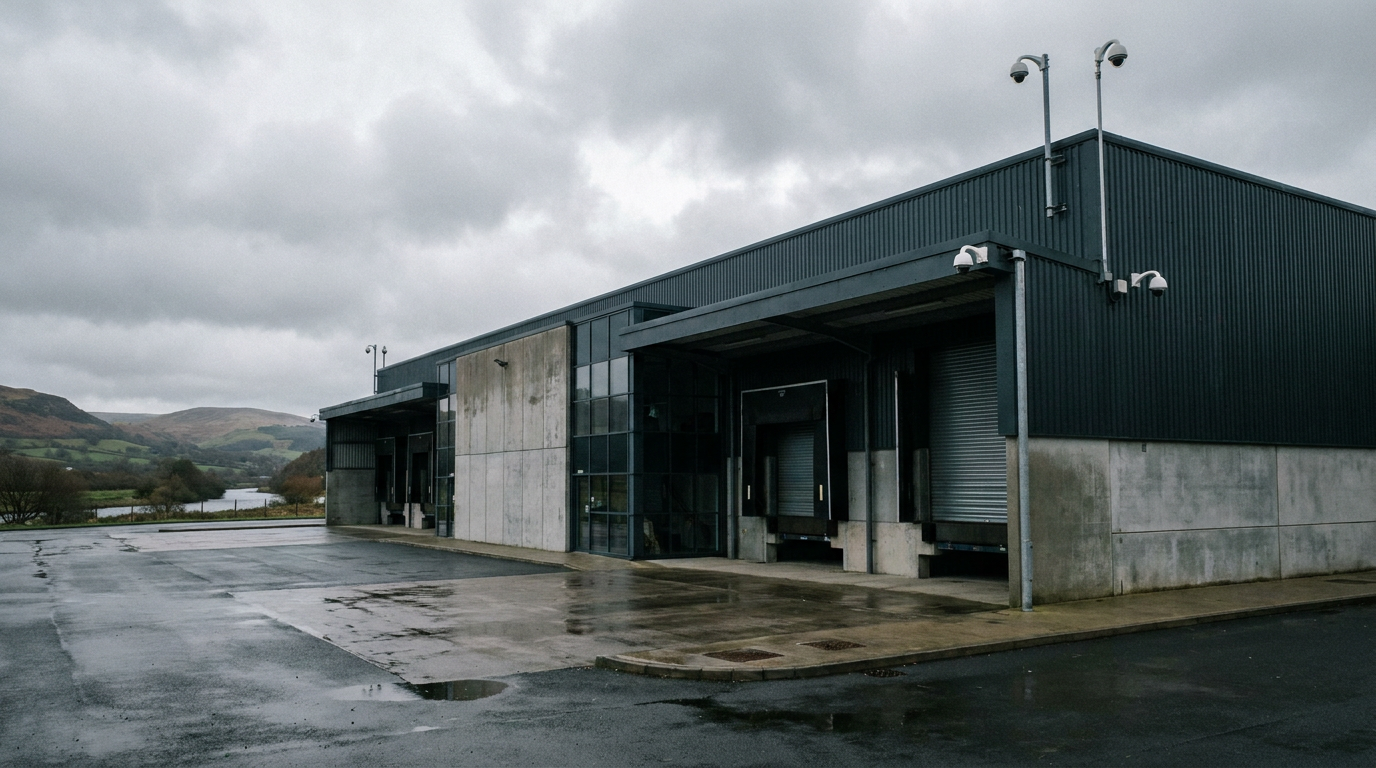 Commercial premises aerial view