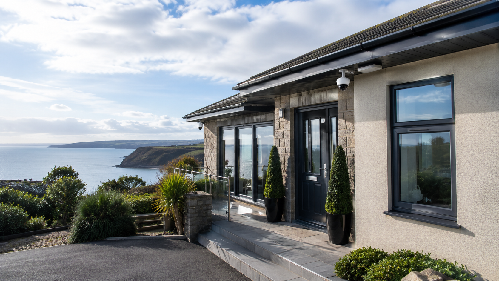 Luxury coastal home CCTV