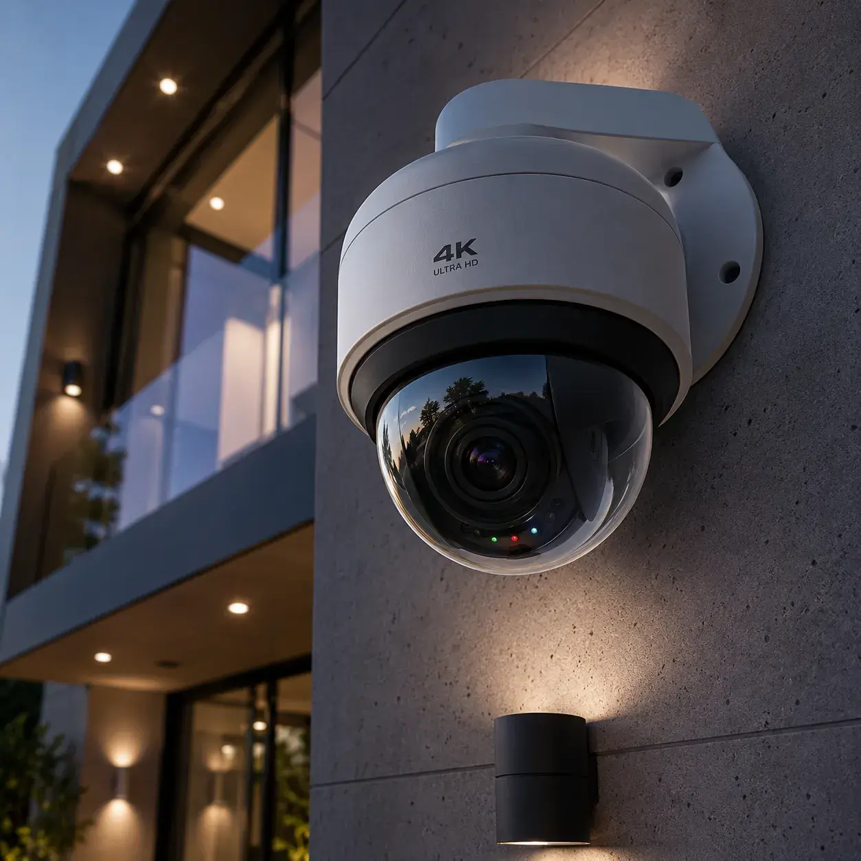 CCTV camera mounted on a home in South Wales