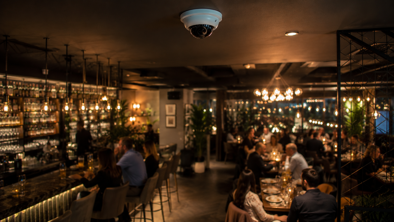 Fine dining ceiling camera